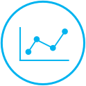 Line graph icon